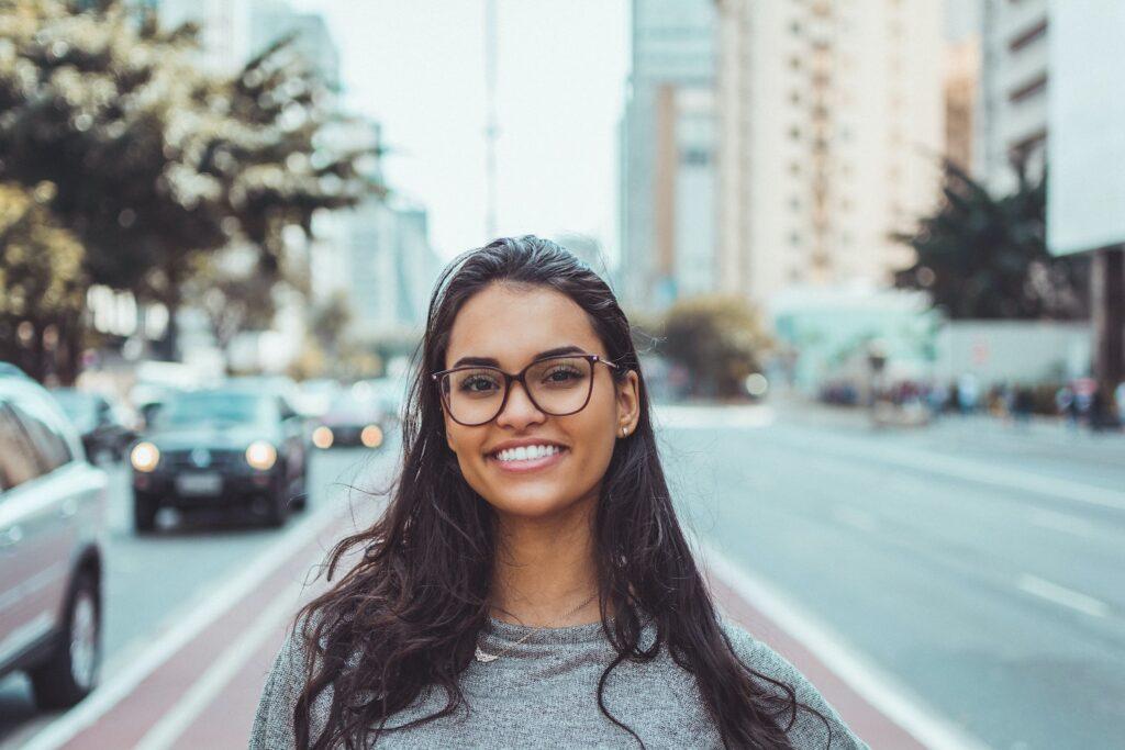 woman with glowing skin
