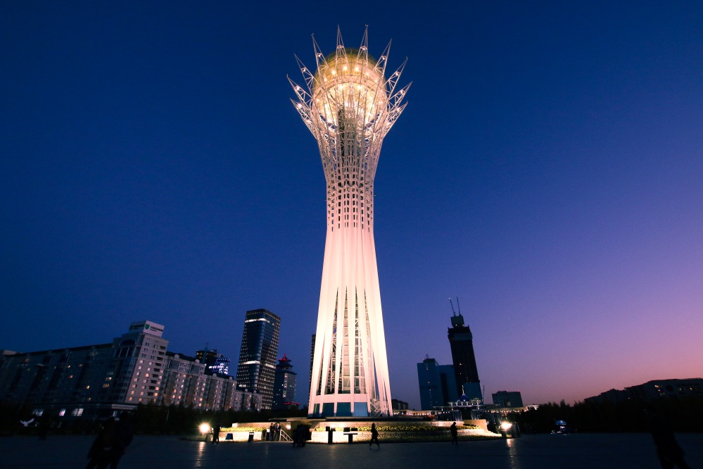 Astana Tower by night